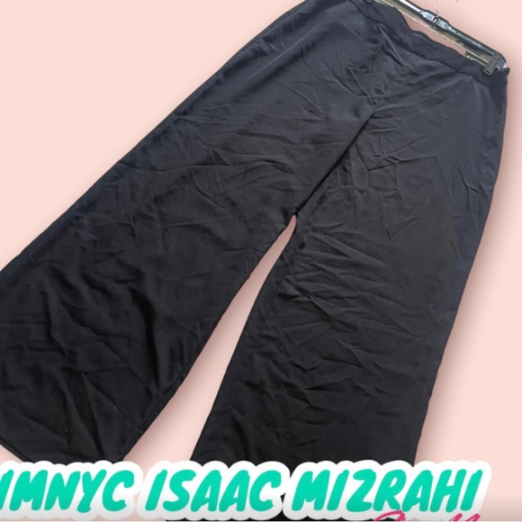 Isaac Mizrahi Black Wide Leg Pants - size 14 - Picture 1 of 7